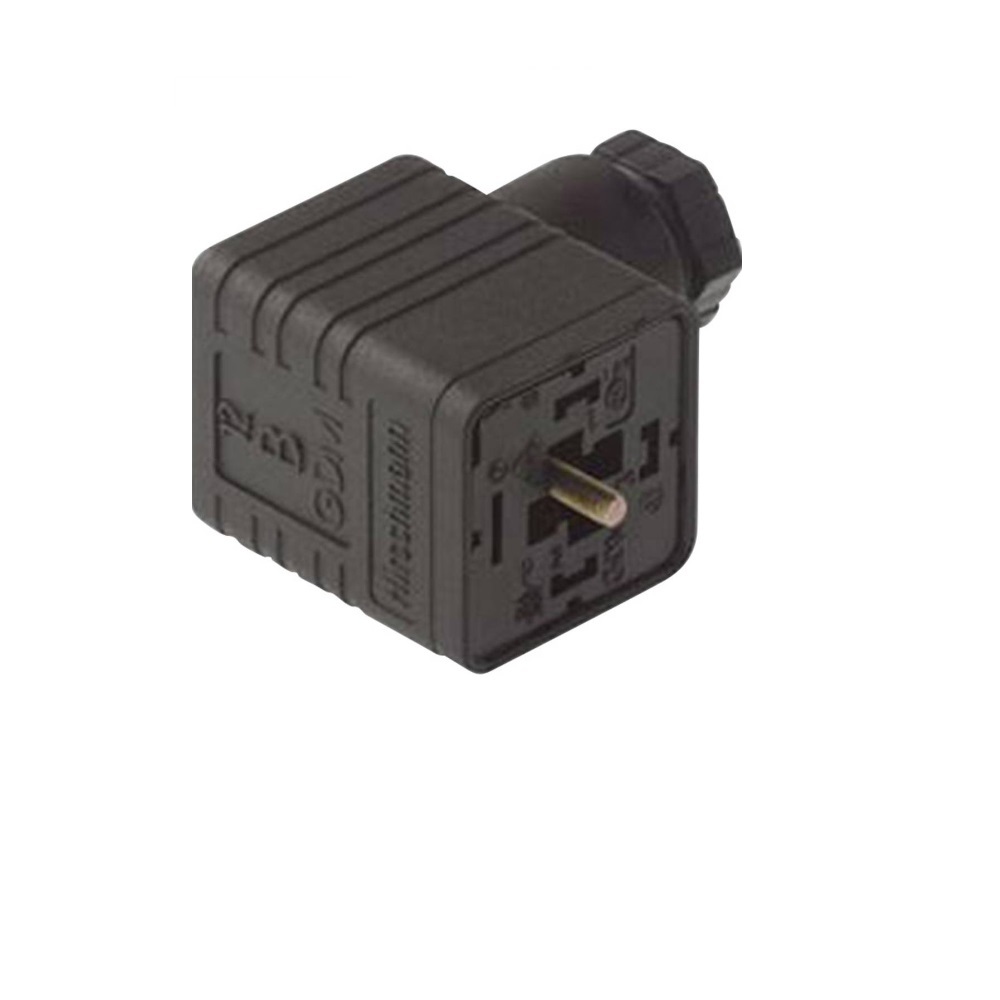 931952-100 HIRSCHMANN SOLENOID VALVE CONNECTOR FORM A DIN 3+G PG11 CG FW 250VAC/DC (BK)